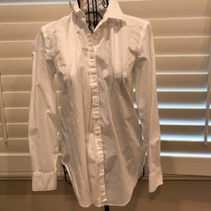Ann Taylor LOFT Softened Button Down Shirt XXS